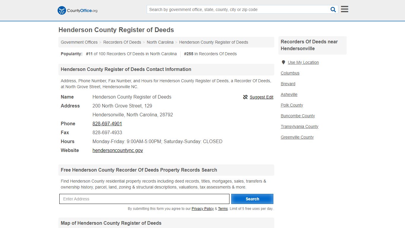 Henderson County Register of Deeds