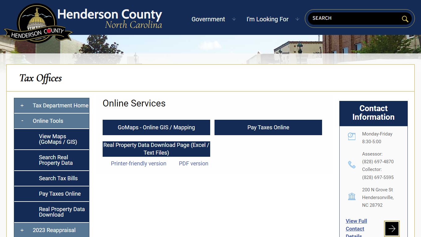 Online Services | Henderson County North Carolina