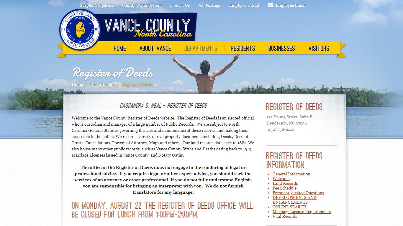 general information - Vance County