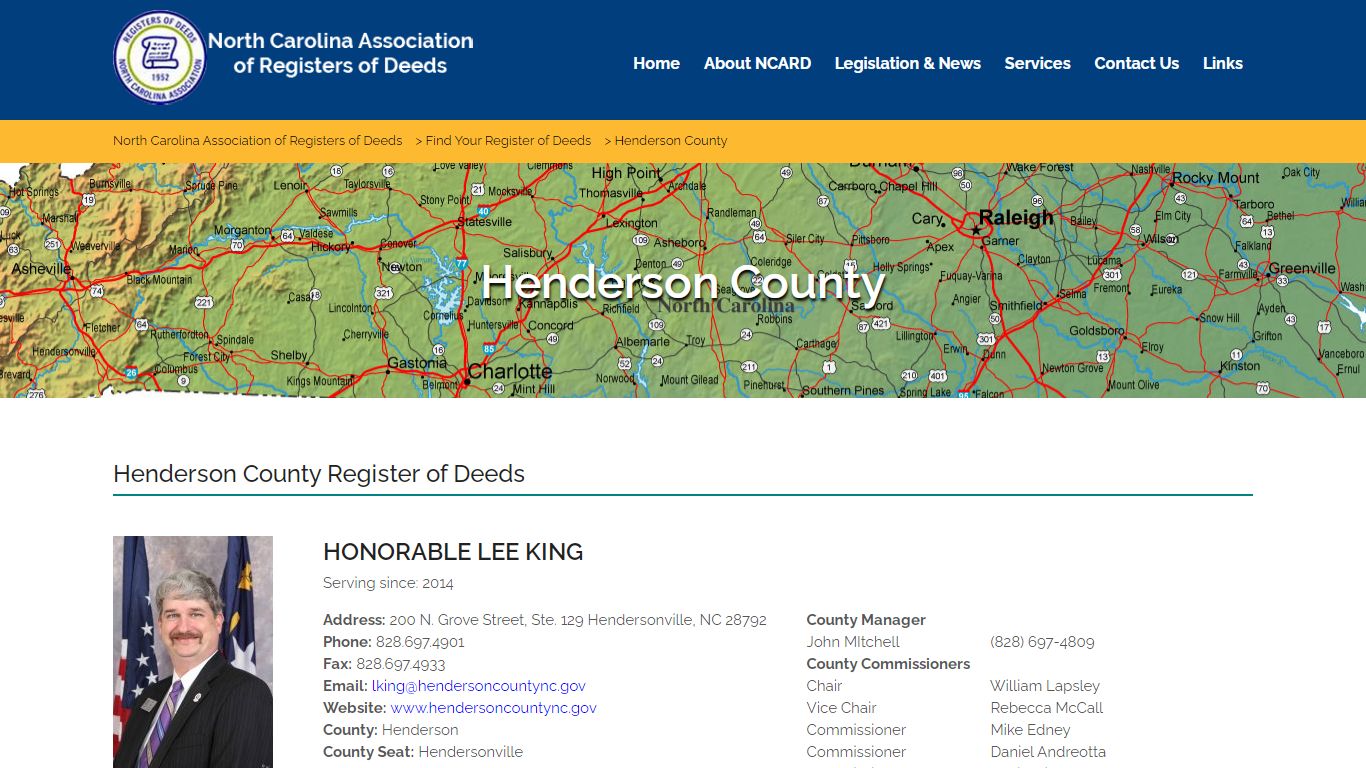 Henderson County – North Carolina Association of Registers of Deeds